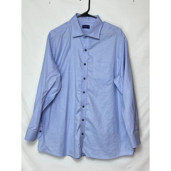 Proper Cloth Mens Size XL Blue Long Sleeve Button Up Collared Dress Shirt Office - Picture 1 of 7